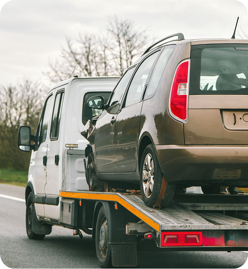 Transport de voiture sur plateau