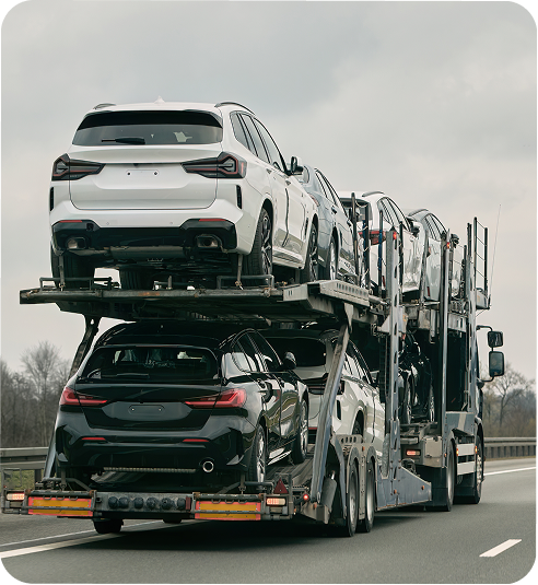 Camion porte-huit pour transport de véhicules multiples
