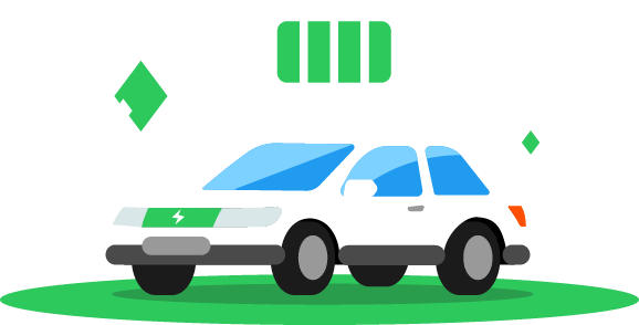 Véhicule électrique en charge